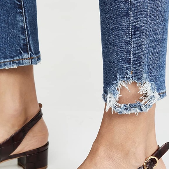 AGOLDE TONI WOMENS ANKLE FRAYED STRAIGHT LEG JEANS Size 24 - Picture 7 of 11